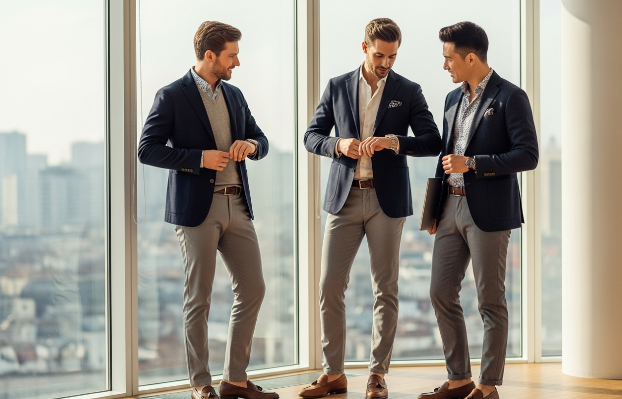 Stylizacje męskie do pracy – elegancki smart casual krok po kroku