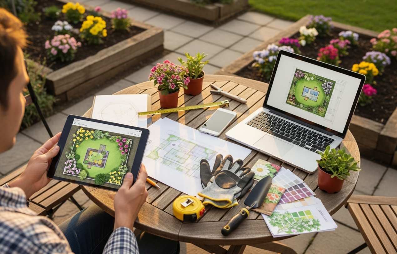 Projekt ogrodu krok po kroku – darmowe narzędzia i aplikacje