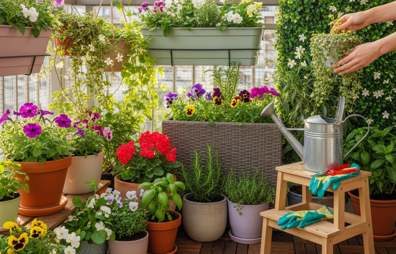 Aranżacja balkonu kwiatami i roślinami – przewodnik po wiosennych trendach i pielęgnacji