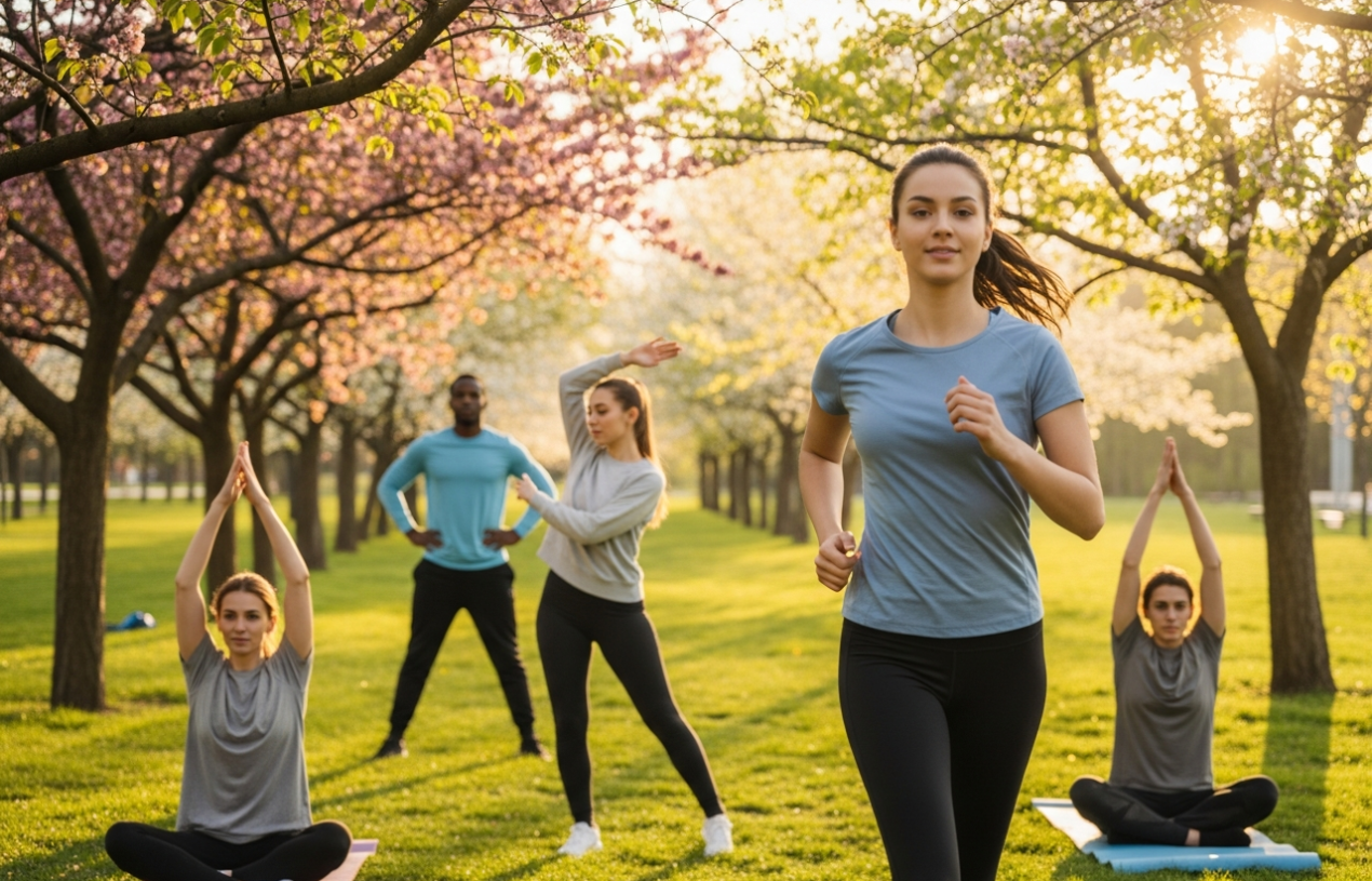Aktywność fizyczna w zdrowym stylu życia – ćwiczenia na świeżym powietrzu wiosną